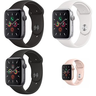 5 Pcs – Series 5 Apple Watch – 44MM – GPS – Refurbished (GRADE A, GRADE B) – Models: MWVF2LL/A, MWWE2ZA/A, MWVE2LL/A, MWVD2LL/A