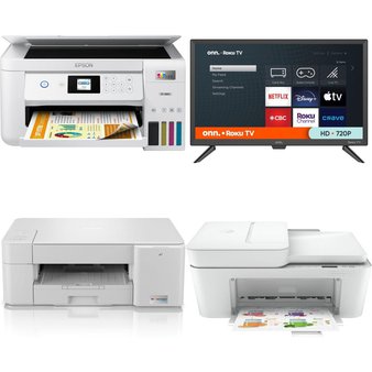 Pallet – 16 Pcs – All-In-One, Inkjet – Open Box Customer Returns – HP, Brother, Onn, EPSON