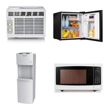 Pallet – 6 Pcs – Microwaves, Air Conditioners – Customer Returns – Hamilton Beach, Midea, HomeTrends, Sunbeam