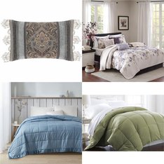 Pallet - 38 Pcs - Pillows and Blankets - Like New - Private Label Home Goods, Home Essence, Beautyrest, Madison Park