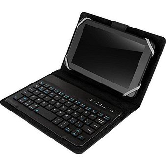 39 Pcs – ONN, ONB15TA203, Universal Bluetooth Keyboard Folio for 9/10″ Tablets-Black – Used – Retail Ready