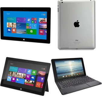 Clearance! 9 Pcs – Tablets – Refurbished (GRADE C) – Microsoft, Apple, Samsung, RCA