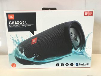24 Pcs – JBL CHARGE3BLK Charge 3 Waterproof Portable Bluetooth Speaker – Refurbished (GRADE A)