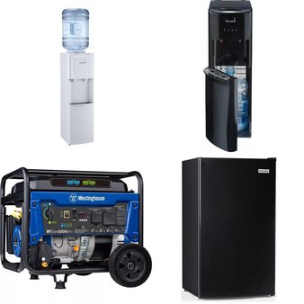 Pallet – 6 Pcs – Bar Refrigerators & Water Coolers, Refrigerators, Generators – Customer Returns – Primo Water, Igloo, WESTINGHOUSE