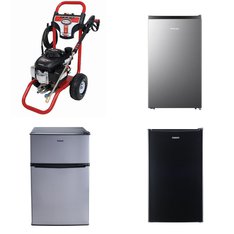 Pallet - 8 Pcs - Bar Refrigerators & Water Coolers, Refrigerators, Pressure Washers - Customer Returns - HISENSE, Galanz, Primo, Simpson