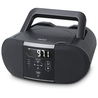 13 Pcs – ONN OND19AAA02 Portable CD Boombox with Digital FM Radio – Black – Refurbished (GRADE A, GRADE B)