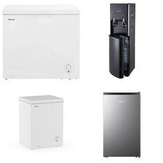 Pallet - 8 Pcs - Bar Refrigerators & Water Coolers, Freezers, Refrigerators - Customer Returns - HISENSE, Igloo, Galanz, Primo