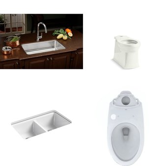 Pallet – 14 Pcs – Hardware, Kitchen & Bath Fixtures, Books – Customer Returns – Kohler, LINCOLN PRODUCTS, Toto, TOTO USA