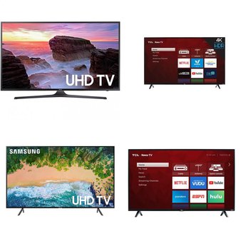 5 Pcs – LED/LCD TVs (46″ – 55″) – Refurbished (GRADE A, GRADE B, No Stand) – Samsung, TCL