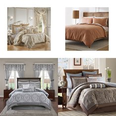 6 Pallets – 653 Pcs – Curtains & Window Coverings, Bedding Sets, Sheets, Pillowcases & Bed Skirts, T-Shirts, Polos, Sweaters – Mixed Conditions – Unmanifested Home, Window, and Rugs, Madison Park, Asstd National Brand, Unmanifested Apparel
