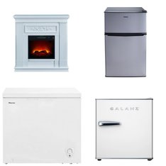 Pallet - 5 Pcs - Bar Refrigerators & Water Coolers, Freezers, Fireplaces - Customer Returns - Galanz, HISENSE, Bold Flame