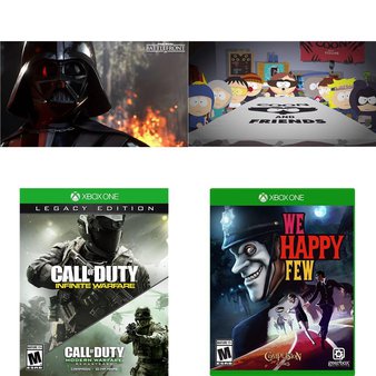 71 Pcs – Microsoft Video Games – New – Star Wars Battlefront (Xbox One), Call Of Duty Infinite Warfare – Legacy Edition (Xb, South Park: The Fractured but Whole – (XB1), Agents of Mayhem (XB1)