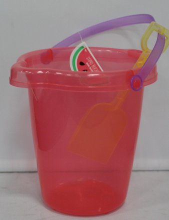 150 Pcs – Bullseyes Playground Sand Bucket With Shovel – Pink – New – Retail Ready