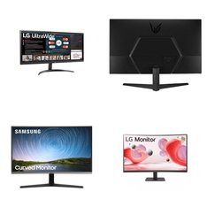 6 Pallets - 112 Pcs - Monitors, Unsorted - Customer Returns - Samsung, Onn, LG, ACER