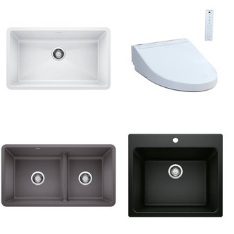 Pallet – 12 Pcs – Hardware, Kitchen & Bath Fixtures – Customer Returns – Kohler, Blanco, TOTO USA, ProFlo