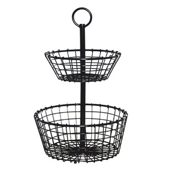 10 Pcs – Member’s Mark prod231701 Wire Grid 2-Tier Basket – New – Retail Ready