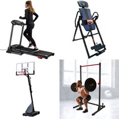 Pallet - 4 Pcs - Exercise & Fitness, Outdoor Sports - Customer Returns - CAP, Sunny Health & Fitness, Body Vision, Spalding