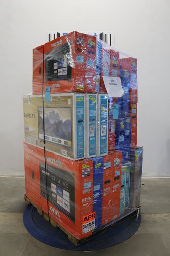 Pallet – 23 Pcs – TVs – Open Box (Tested Working) – Onn, Samsung, TCL, onn.
