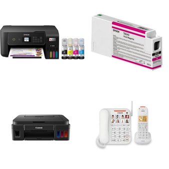 CLEARANCE! Pallet – 55 Pcs – Ink, Toner, Accessories & Supplies, All-In-One – Open Box Customer Returns – HP, Canon, VTECH, EPSON