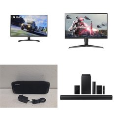 Pallet - 44 Pcs - Monitors, Receivers, CD Players, Turntables, Speakers - Damaged / Missing Parts / Tested NOT WORKING - Onn, LG, Crosley Electronics, Audio-Technica