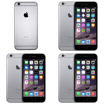 7 Pcs – Apple iPhone 6 – Refurbished (GRADE C – Unlocked) – Models: MG4W2LL/ARW, MG632LL/A, NG4W2LL/A, MG3H2CL/A