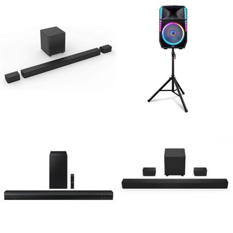 CLEARANCE! Pallet – 23 Pcs – Speakers, Shelf Stereo System, Accessories, Powered – Customer Returns – VIZIO, onn., Samsung, LG
