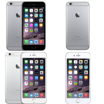 9 Pcs – Apple iPhone 6 – Refurbished (GRADE A – Unlocked) – Models: MQ3X2CL/A, GoldIP616GB2, SI664GB, MG472LL/A – T