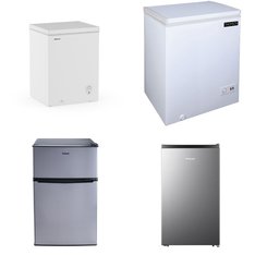 Pallet - 6 Pcs - Bar Refrigerators & Water Coolers, Freezers, Refrigerators - Customer Returns - Galanz, HISENSE, Thomson