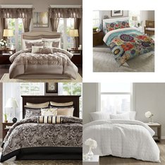 6 Pallets - 385 Pcs - Curtains & Window Coverings, Bedding Sets, Sheets, Pillowcases & Bed Skirts, Blankets, Throws & Quilts - Mixed Conditions - Madison Park, Fieldcrest, Eclipse, Casual Comfort