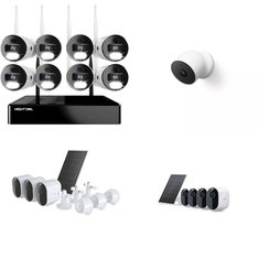 Pallet - 47 Pcs - Security & Surveillance - Damaged / Missing Parts / Tested NOT WORKING - Night Owl, Arlo, ARLO ESSENTIAL, Swann