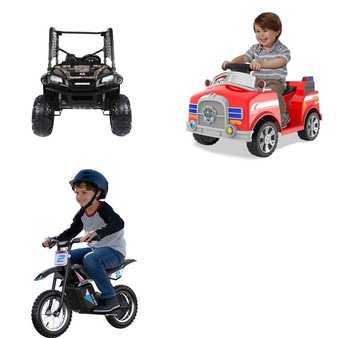 Pallet – 3 Pcs – Vehicles, Outdoor Sports – Customer Returns – Razor, Paw Patrol, Realtree