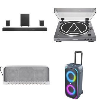 Pallet – 21 Pcs – Speakers, Portable Speakers, CD Players, Turntables – Customer Returns – onn., VIZIO, Audio-Technica, HISENSE