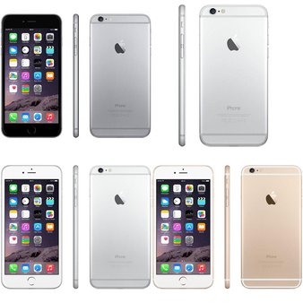 6 Pcs – Apple iPhone 6 Plus – Refurbished (GRADE A – Unlocked) – Models: MG3H2CL/A, MGAM2LL/A, MGCL2LL/A, 3A065LL/A
