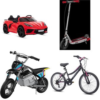2 Pallets – 29 Pcs – Cycling & Bicycles, Vehicles, Powered – Overstock – Huffy, Hot Wheels, Disney Frozen