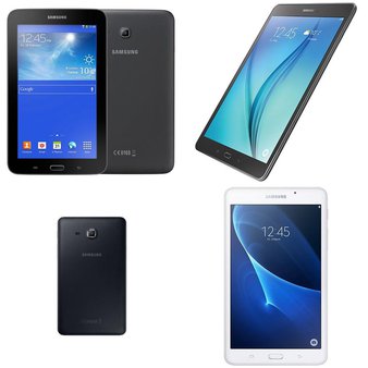 25 Pcs – Samsung Galaxy Tablets – Refurbished (GRADE C) – Models: SM-T113NYKAXAC, SM-T280NZKAXAC, SM-T113NDWAXAC, SM-T350NZAAXAC