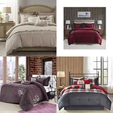Pallet - 17 Pcs - Bedding Sets - Like New - Madison Park, Woolrich, Better Trends, RIVERBROOK HOME