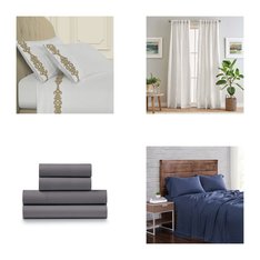 CLEARANCE! 3 Pallets - 479 Pcs - Curtains & Window Coverings, Sheets, Pillowcases & Bed Skirts, Bedding Sets, Blankets, Throws & Quilts - Mixed Conditions - Eclipse, Madison Park, Asstd National Brand, Elrene Home Fashions