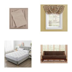 Pallet - 213 Pcs - Curtains & Window Coverings, Lighting & Light Fixtures, Kitchen & Dining, Sheets, Pillowcases & Bed Skirts - Mixed Conditions - Unmanifested Home, Window, and Rugs, Fieldcrest, Eclipse, Sun Zero