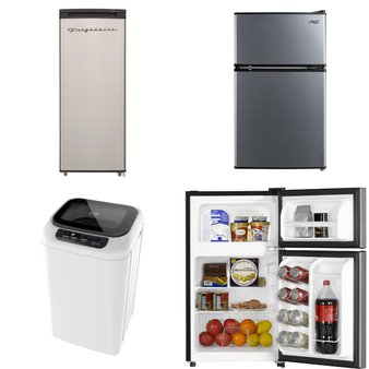 Pallet – 6 Pcs – Refrigerators, Bar Refrigerators & Water Coolers, Laundry, Freezers – Customer Returns – Arctic King, Black and Decker, Frigidaire, Galanz