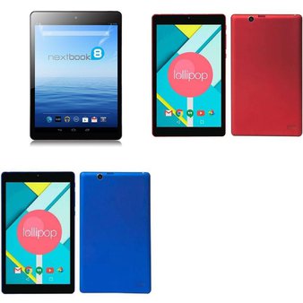 11 Pieces of Nextbook NXAQC116 Ares 8″ 16GB Black Android Tablet, Nextbook NXA8QC116B Ares 8″ 16GB Blue Android Tablet, Nextbook Ares NXA8QC116R 8″ Tablet 16GB Red Tablets & eReaders GRADE C Refurbished