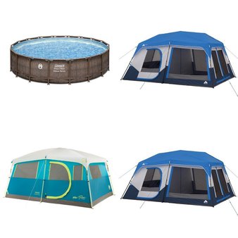 6 Pallets – 95 Pcs – Camping & Hiking, Unsorted, Pools & Water Fun, Patio – Customer Returns – Ozark Trail, Coleman, Igloo, Coral Coast