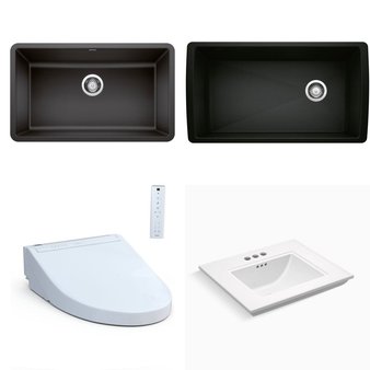 Pallet – 14 Pcs – Hardware, Kitchen & Bath Fixtures, Decor – Customer Returns – Kohler, ELKAY, Signature Hardware, Toto
