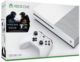 7 Pcs – Microsoft Xbox One S ZQ-00042 500GB Console – Halo Collection Bundle – Refurbished (GRADE A) – Video Game Consoles