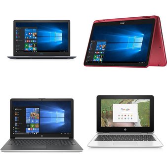 5 Pcs – Laptop Computers – Refurbished (GRADE A, GRADE B – No Power Adapter) – HP, DELL, ACER