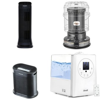 Pallet – 33 Pcs – Humidifiers / De-Humidifiers, Heaters, Accessories – Customer Returns – Honeywell, LEVOIT, Dyna-Glo, Shanhu Foshan