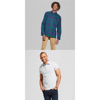 50 Pcs – Men`s T-Shirts, Polos, Sweaters – New – Retail Ready – Original Use, Goodfellow & Co