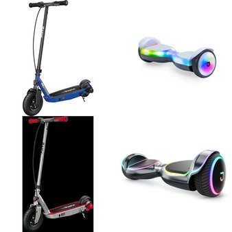 Pallet – 19 Pcs – Powered, Other, Vehicles, Trains & RC, Dolls – Customer Returns – Razor, Razor Power Core, Jetson, Xplora