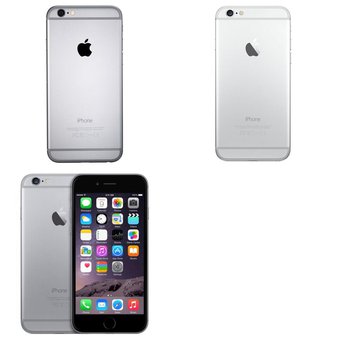 10 Pcs – Apple iPhone 6 – Refurbished (GRADE B – Unlocked) – Models: MG4W2LL/ARW, MG632LL/A, PAU100052