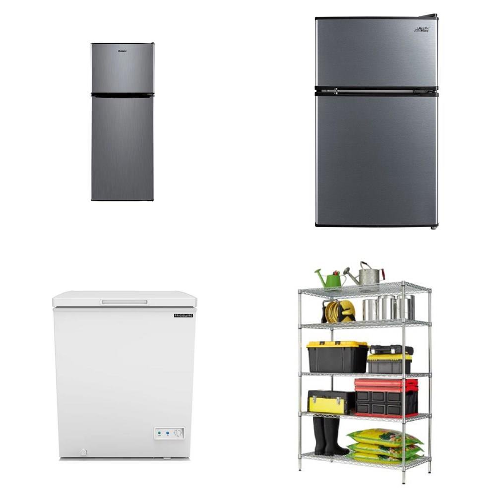 Galanz 4.6. Cu ft Two Door Mini Refrigerator with Freezer, Stainless Steel  190873004196