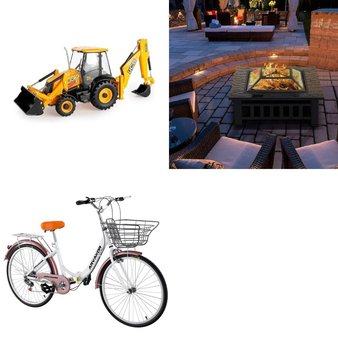 Pallet – 8 Pcs – Unsorted, Cycling & Bicycles, Fireplaces, Vehicles, Trains & RC – Customer Returns – Arvakor, UHOMEPRO, JCB